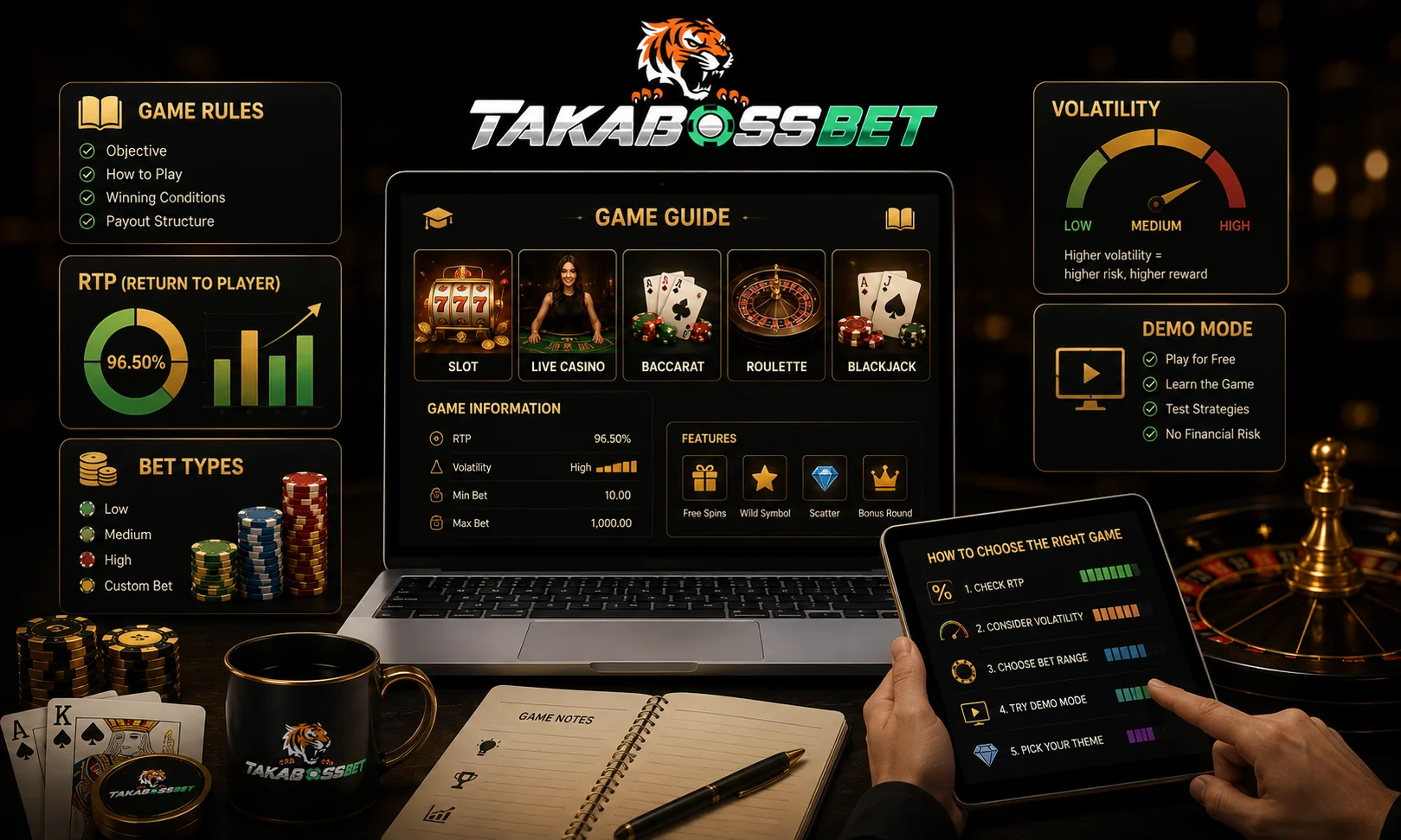 Casino game guide explaining rules RTP demo and game information