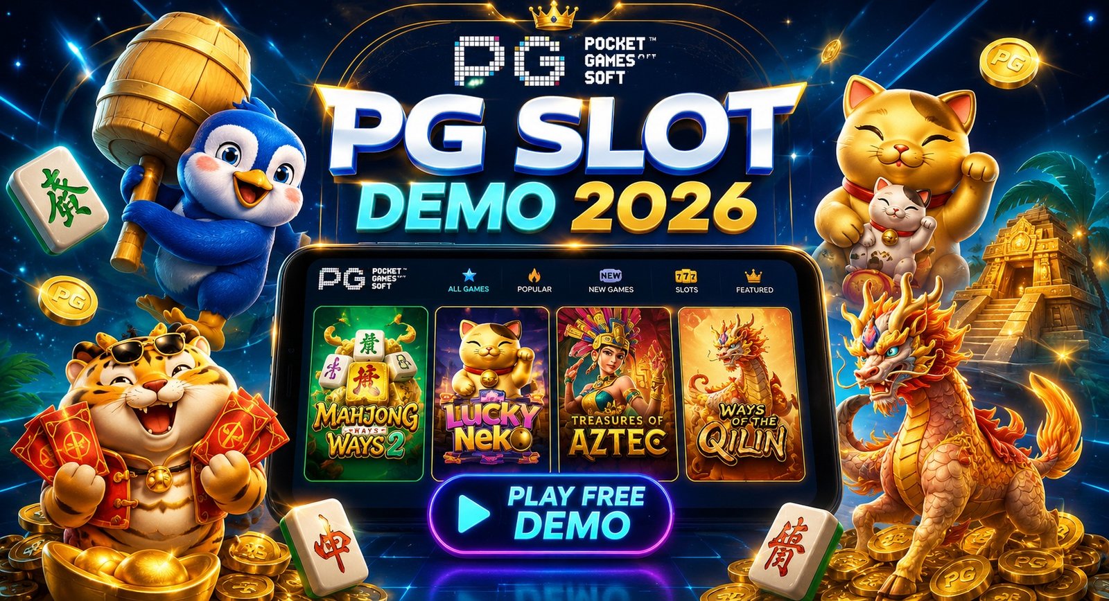 PG Slot Demo 2026 popular PG Soft demo games