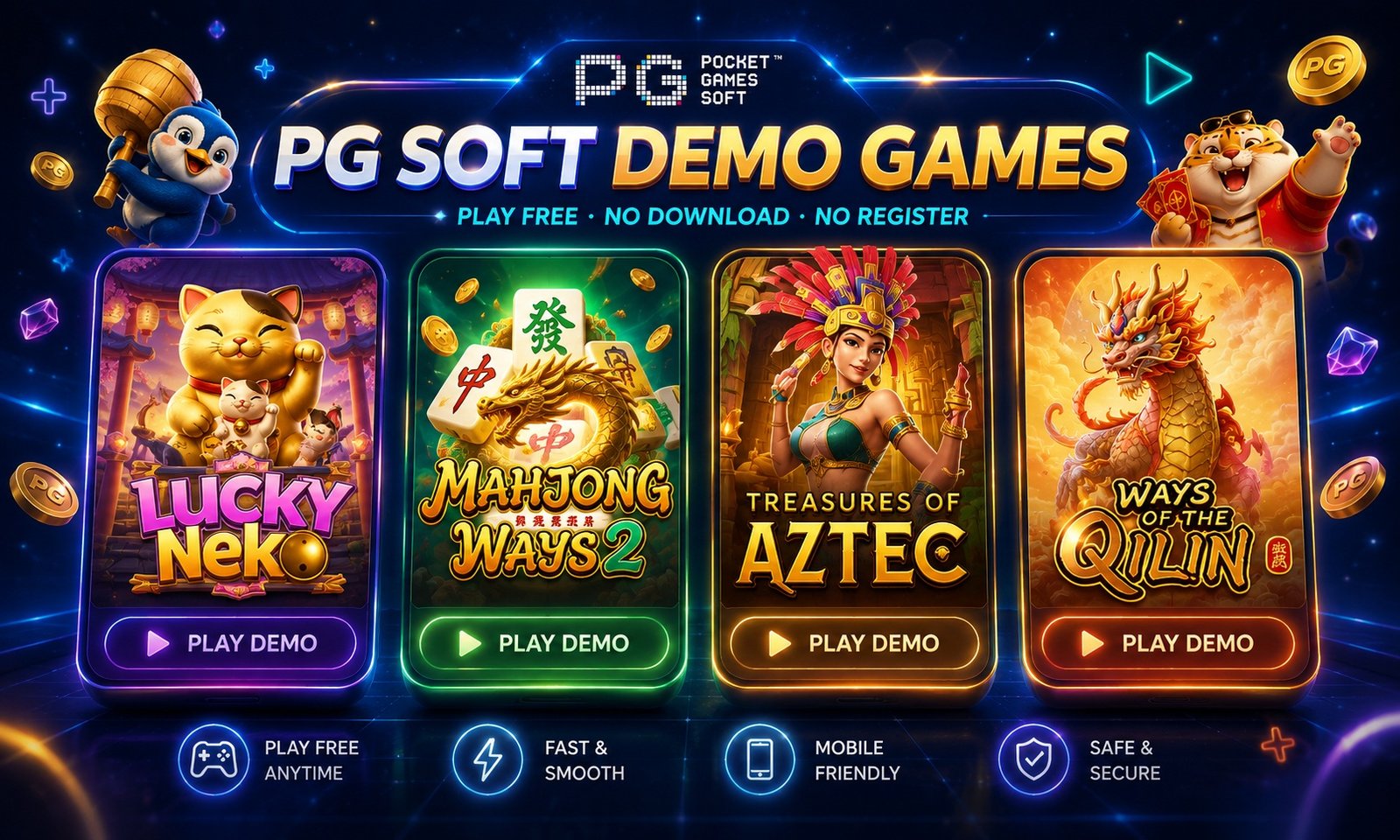 Popular PG Soft demo games