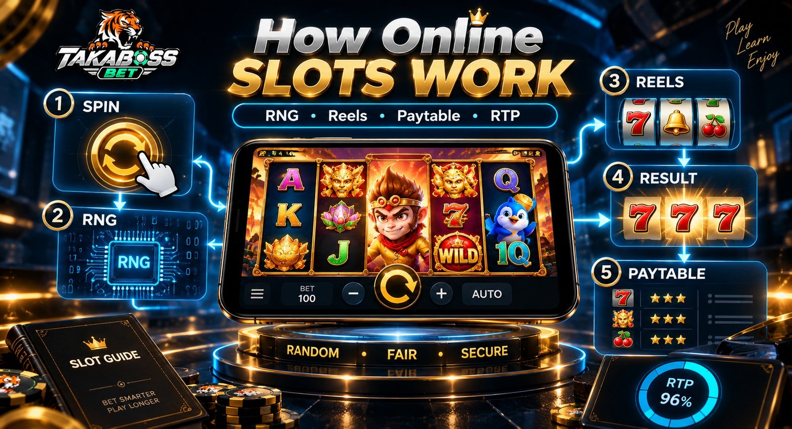 How Online Slots Work - RNG, RTP, Reels and Paytable Guide