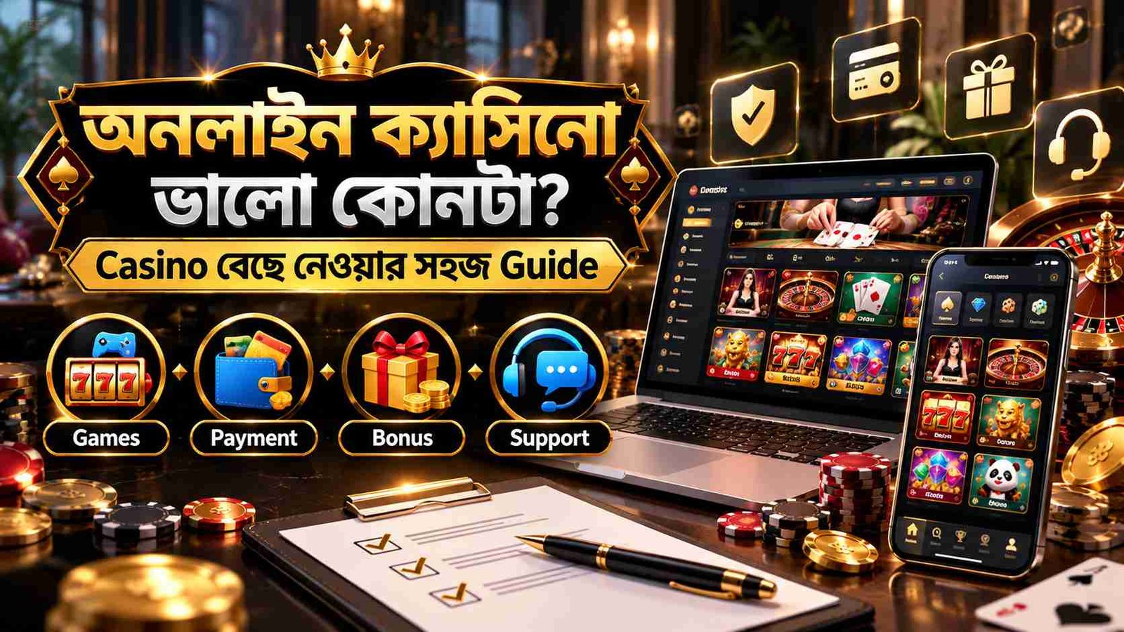 ভালো Online Casino বেছে নেওয়ার গুরুত্বপূর্ণ বিষয়